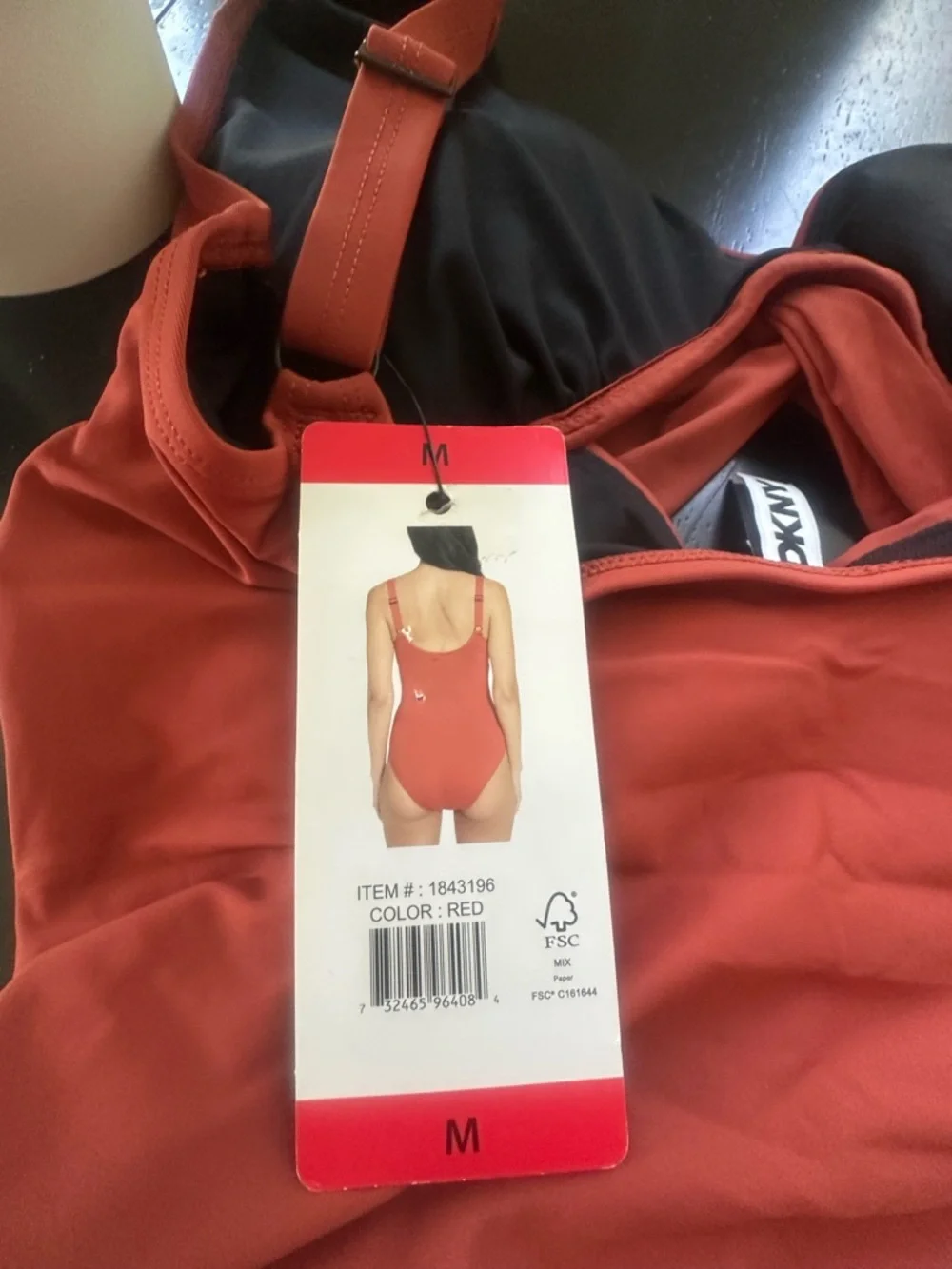 DKNY Rust Orange One-Piece Swimsuit - Picture 4 of 4